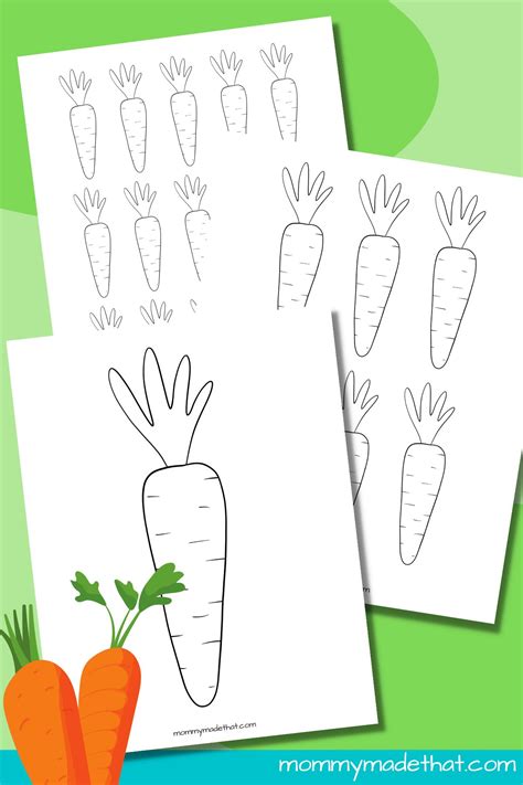 Free Carrot Template Printable Designs