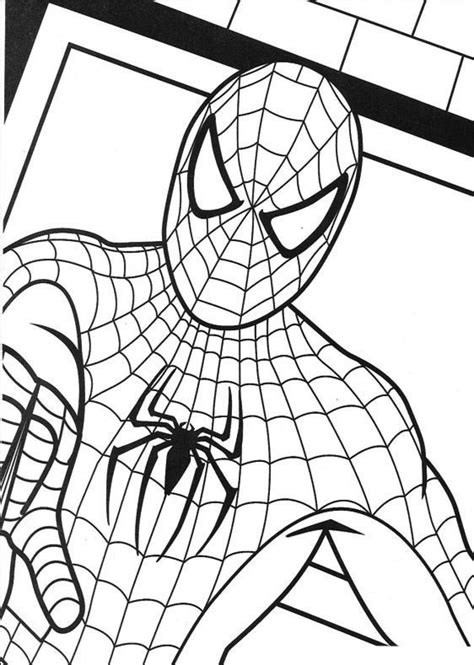 Free coloring pages of Spiderman