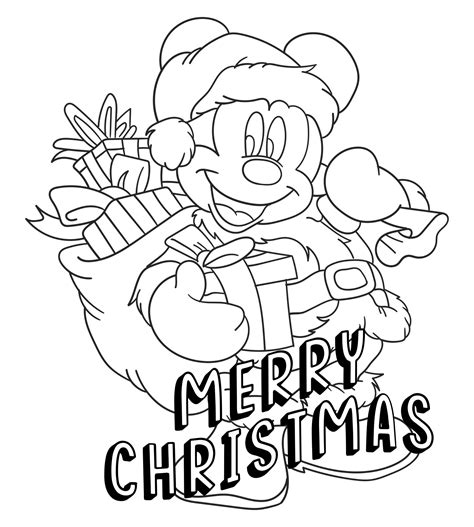 Free Disney Christmas Coloring Pages