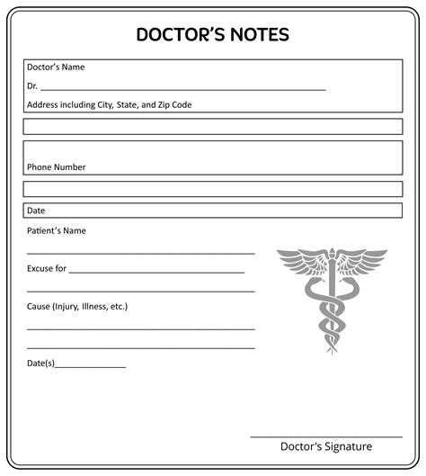 Free Doctor Note Templates for School