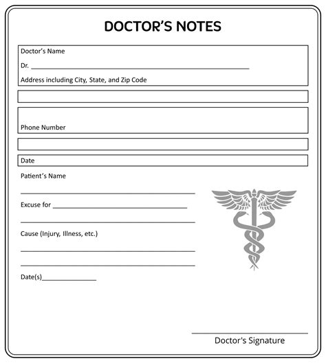 Free Doctor Note Templates for School