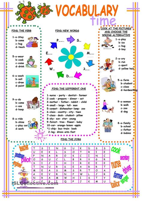 Free ESL Printable Worksheets for Learning