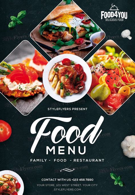 Free Food Menu Flyer Templates Image 1