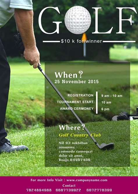 Free Golf Outing Flyer Templates Example