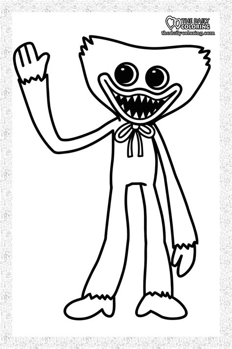 Free Huggy Wuggy Coloring Pages