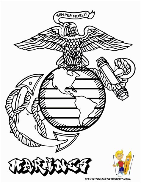 Free Marine Corps Coloring Pages