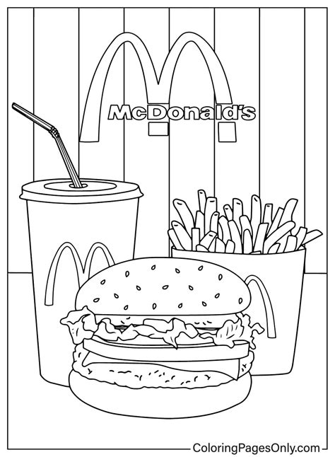 Free Mcdonalds Coloring Pages