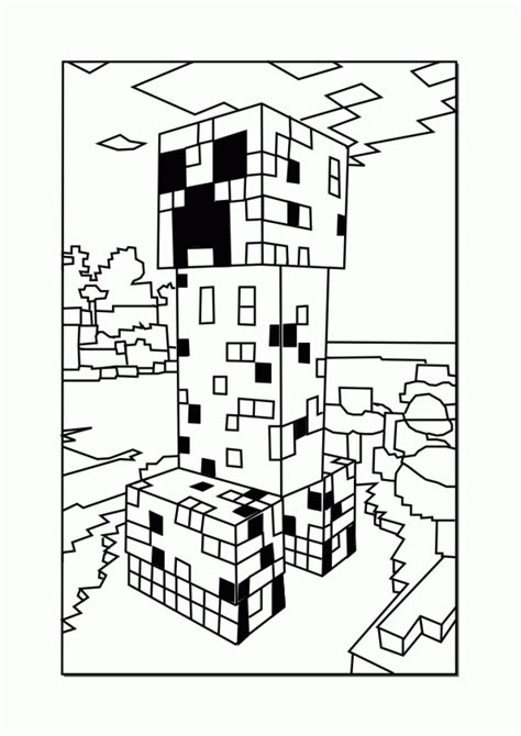 Free Minecraft Coloring Pages