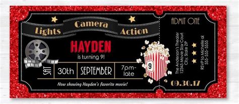 Free Movie Ticket Invitation Template