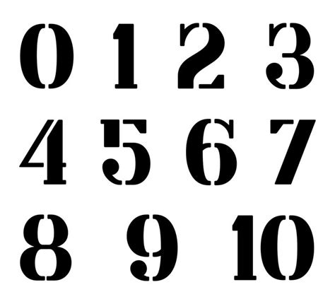 Free Number Stencils for Download