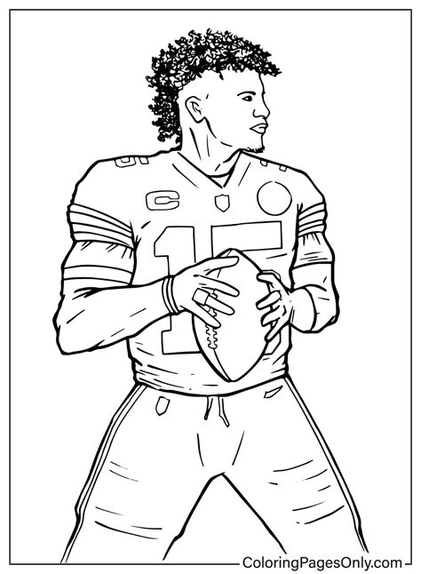 Free coloring pages of Patrick Mahomes