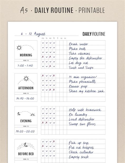 Free Printable FlyLady Daily Routine