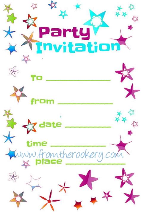 Free Printable Invitations