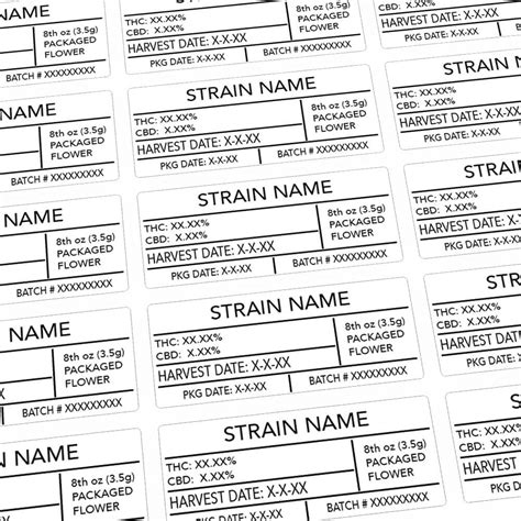 Free Printable Strain Labels for Organization