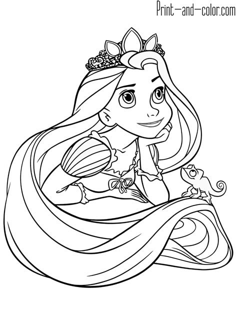 Free Rapunzel coloring pages