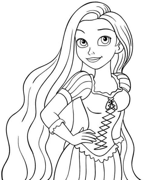 Free Rapunzel coloring pages