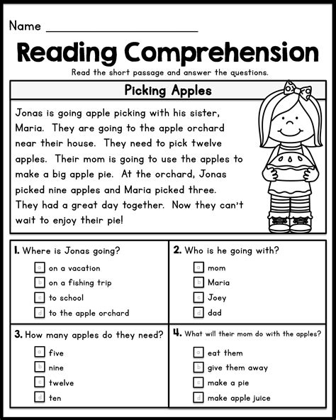 Free Reading Worksheets