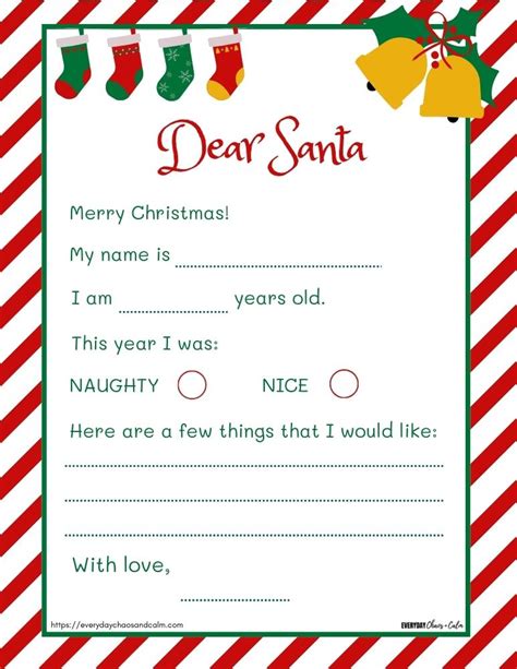 Free Santa Letter Templates Resources