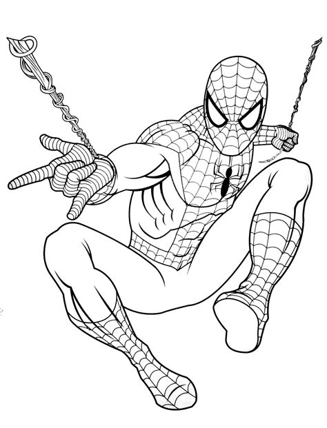 Free Spiderman coloring pages for kids