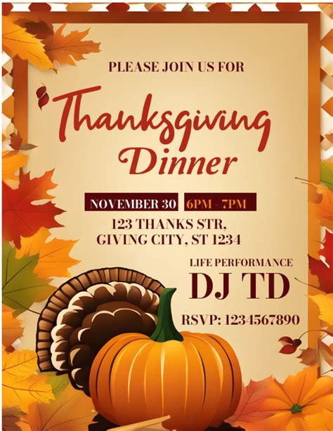 Free Thanksgiving Flyer Template