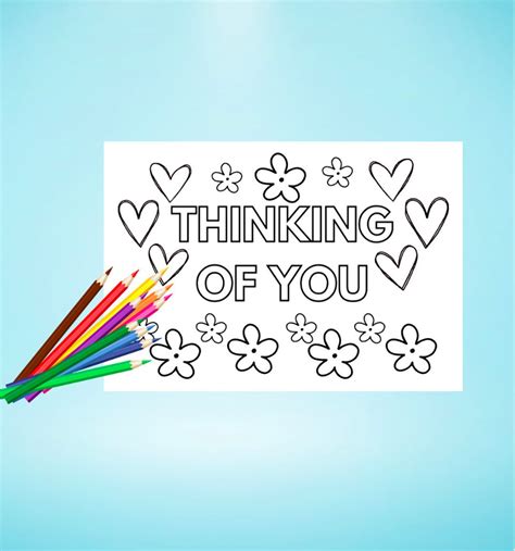 Free Thinking Of You Cards To Color