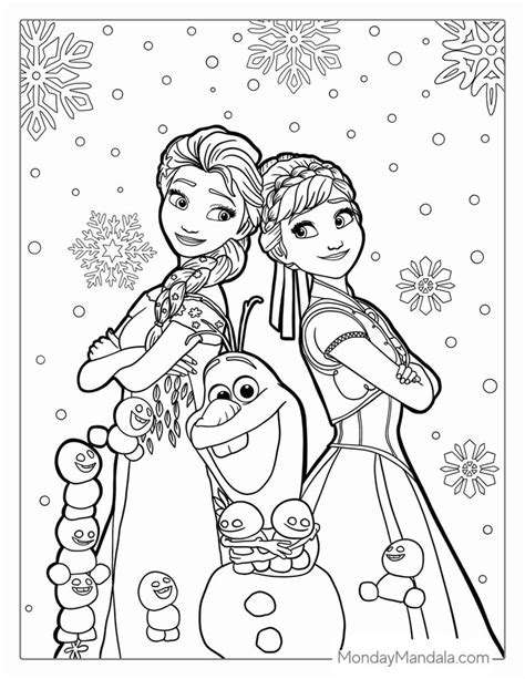 Frozen Colouring Pages For School Age Children