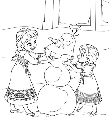 Frozen Colouring Pages For Toddlers