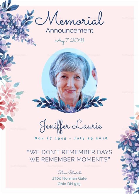 Example of a Funeral Announcement