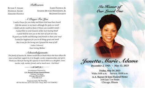 Example of a Funeral Home Obituary