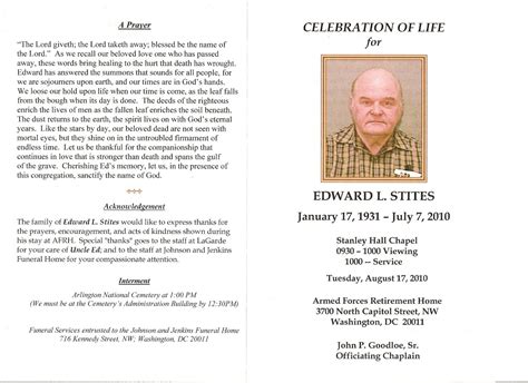 Another Example of a Funeral Home Obituary