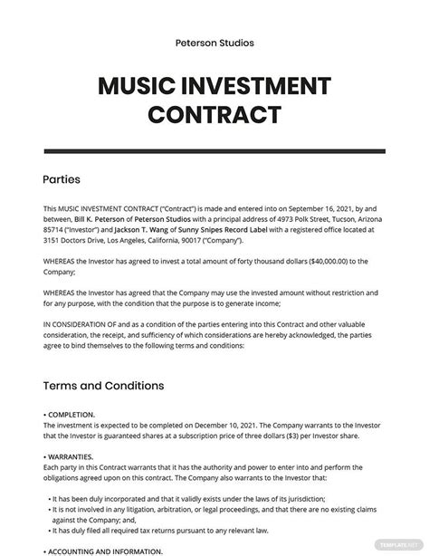 Future of 360 Deal Music Contract Templates