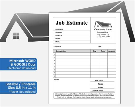 The Future of Printable Job Estimate Templates