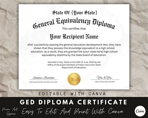 GED Template Download