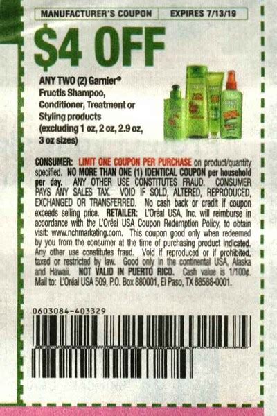 Garnier Coupons Printable