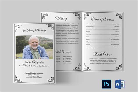 Garr Funeral Home Obituary Template