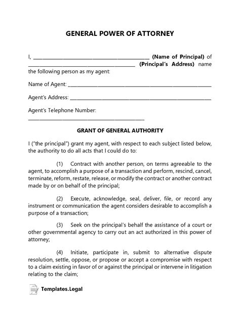 General Power of Attorney Forms