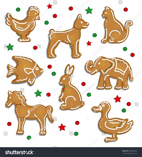 Gingerbread Animals Template