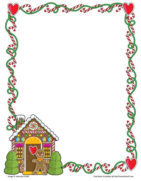 Gingerbread Border Printable