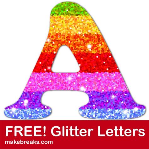 Glitter Alphabet