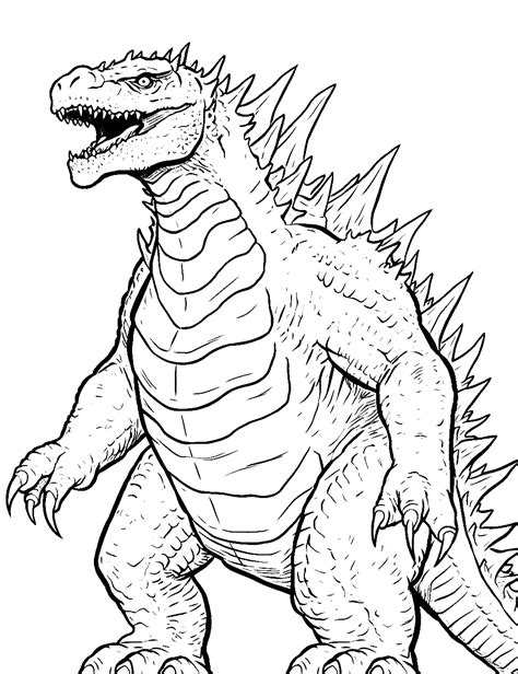 Godzilla Realistic Coloring Pages