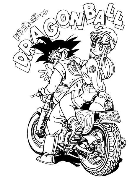 Goku and Bulma coloring page