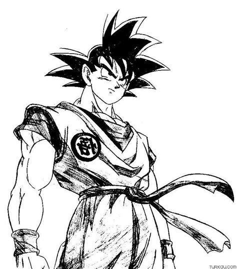 Goku in action coloring page