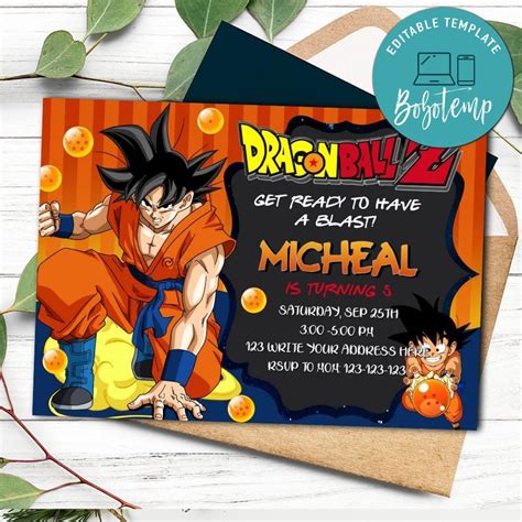 Goku DBZ Invitation