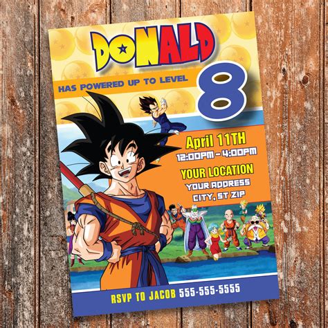 Goku Invitations