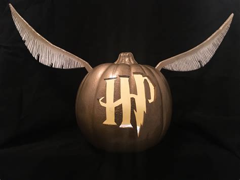 Golden Snitch Pumpkin Design