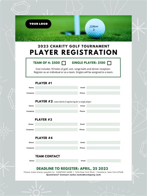 Golf Tournament Registration Benefits