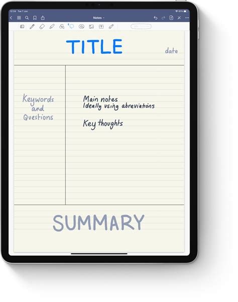 Goodnotes Note Taking Template