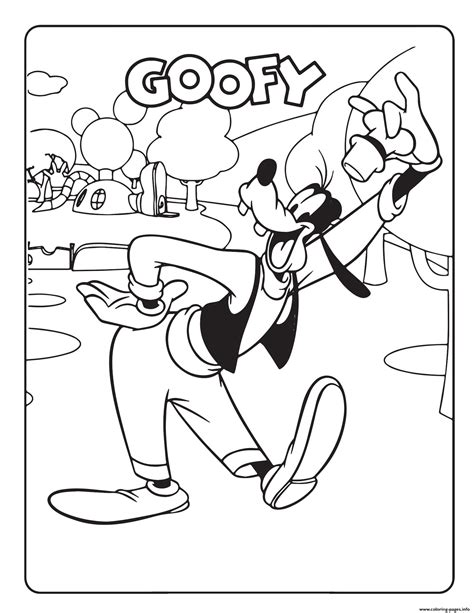 Goofy Coloring Pages