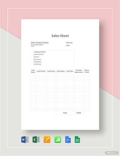 Google Docs Sales Templates