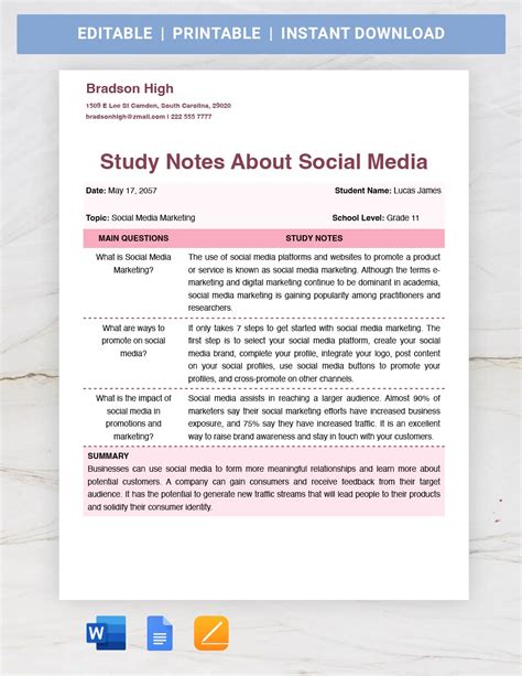 Google Docs Template 4